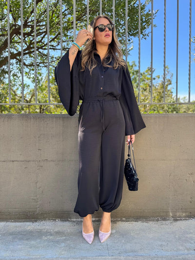 Conjunto de 2 piezas | pantalón estilo balloon y blusa de tirantes.