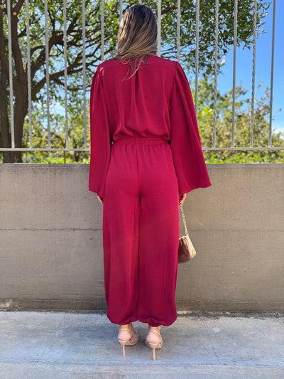 Conjunto de 2 piezas | pantalón estilo balloon y blusa de tirantes.