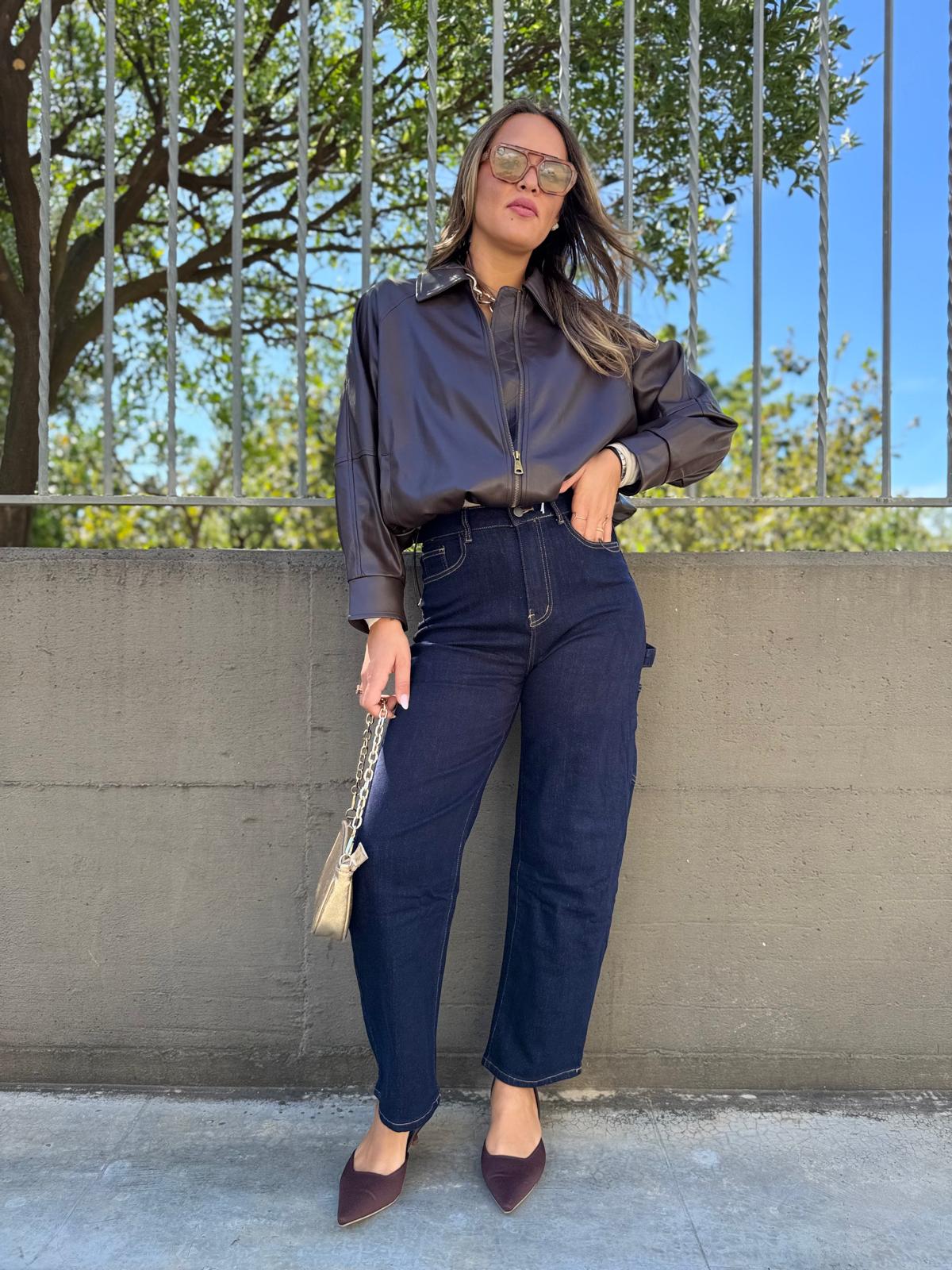 Jeans balloon lavado oscuro