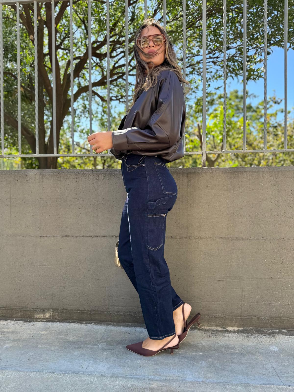 Jeans balloon lavado oscuro