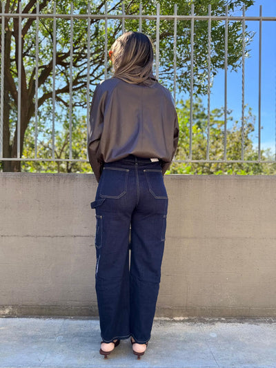 Jeans balloon lavado oscuro