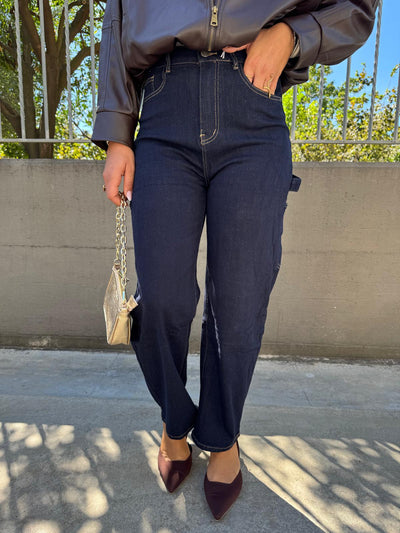 Jeans balloon lavado oscuro