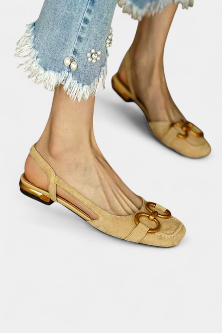 Alma - Mocasines Slingback con Punta Cuadrada