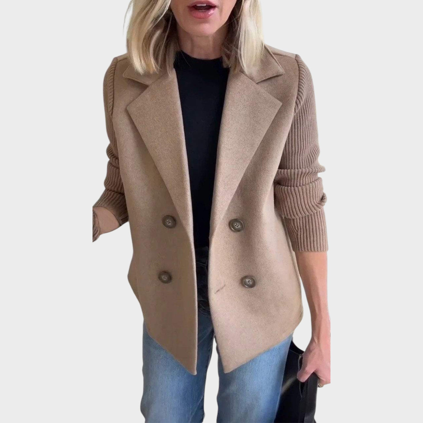 Amora - Elegante Chaqueta Con Mangas de Punto