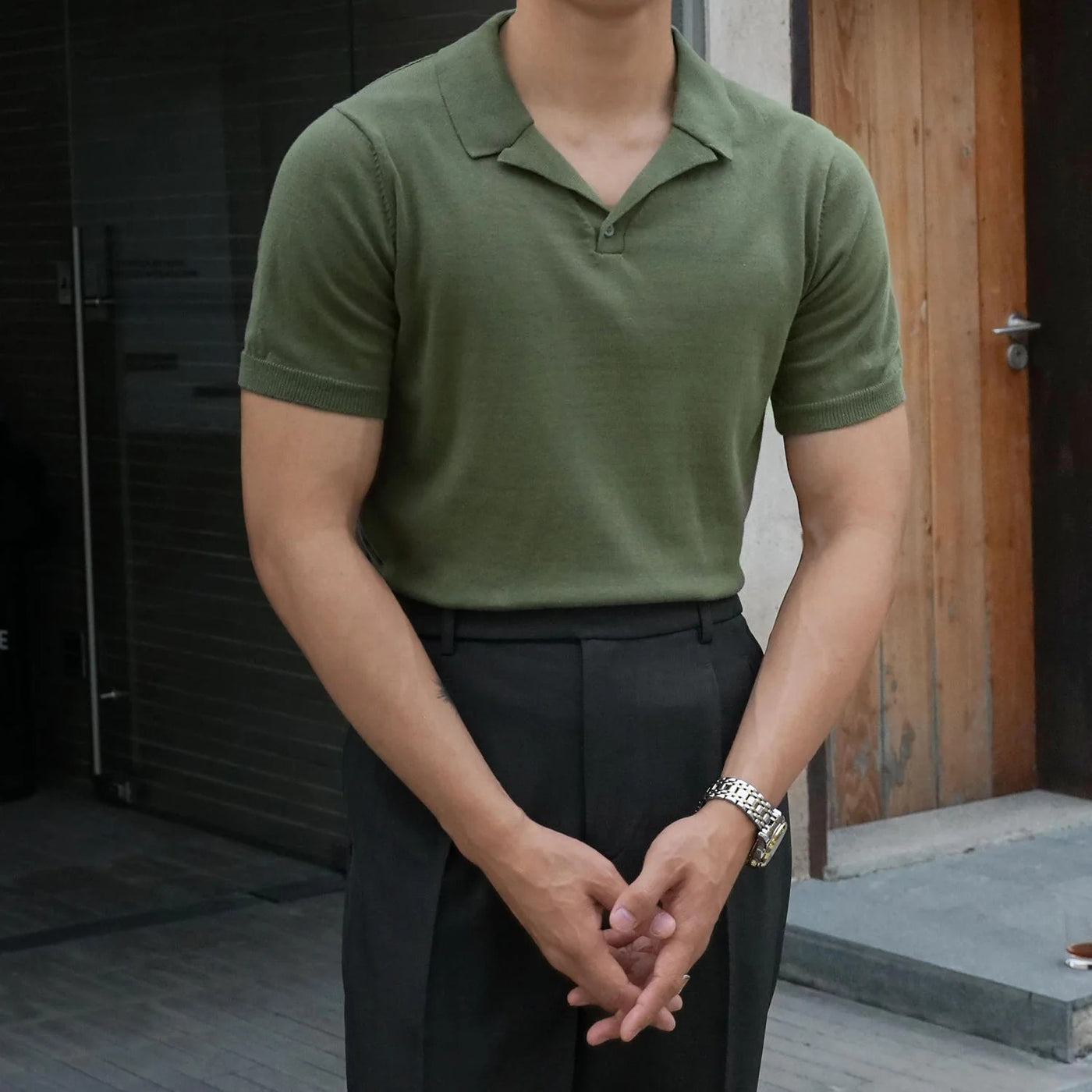 Polo Portofino con Cuello de una Sola Pieza