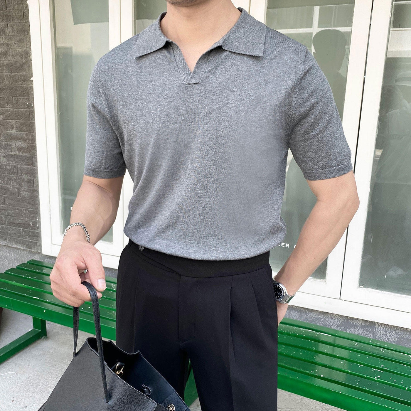 Polo Portofino con Cuello de una Sola Pieza