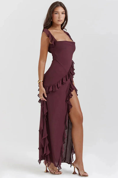 Lara - Vestido Maxi Elegante con Abertura