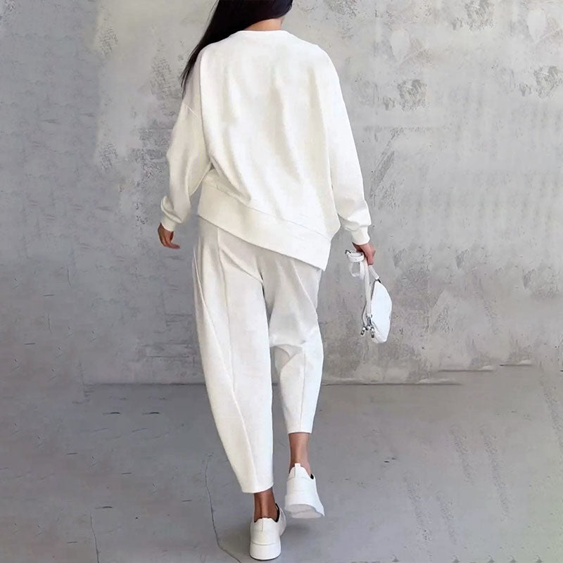 Léa | Conjunto de manga larga y pantalón amplio