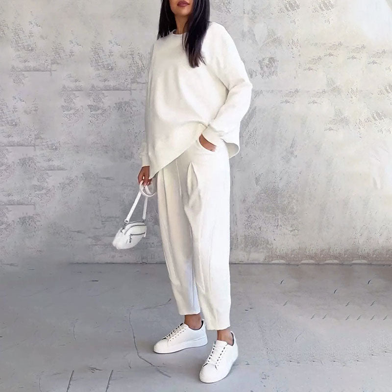 Léa | Conjunto de manga larga y pantalón amplio