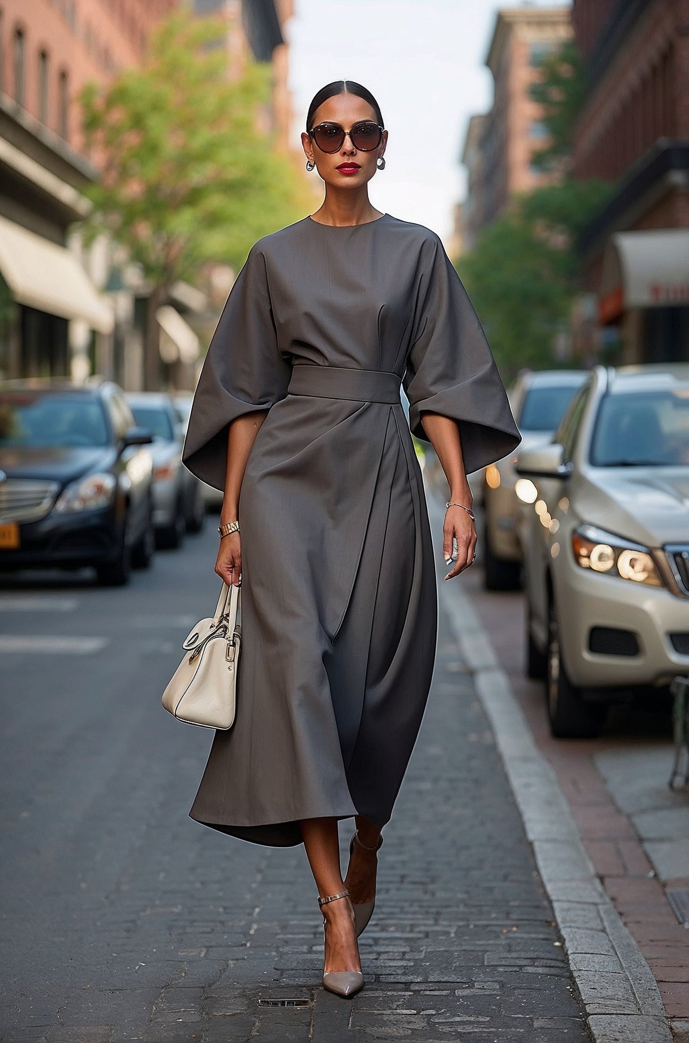 Louise - Vestido elegante con mangas amplias