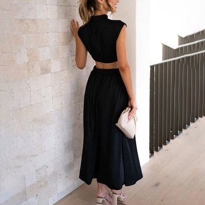 Emilia - Elegante Vestido de Escote Alto